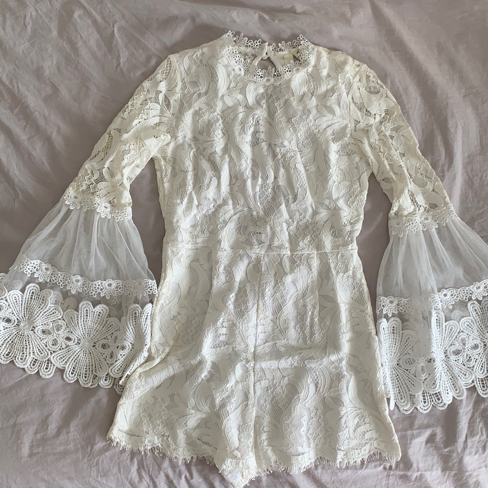 White lace romper